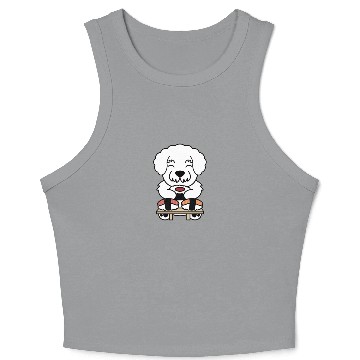 Discover Sushi Lover Bichon Frise Crop Tank Top