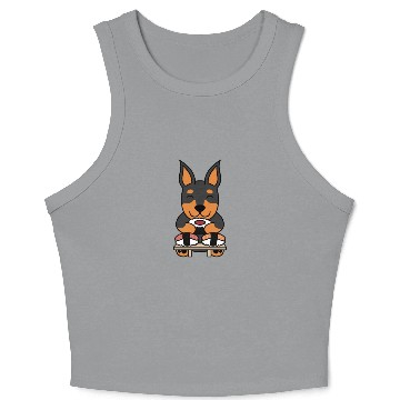 Discover Sushi Lover Doberman Crop Tank Top