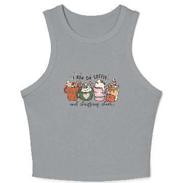 Discover Coffee & Christmas Cheer Crop Tank Top