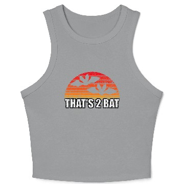 Discover That's 2 Bat, Halloween Bat Pun Crop Tank Top