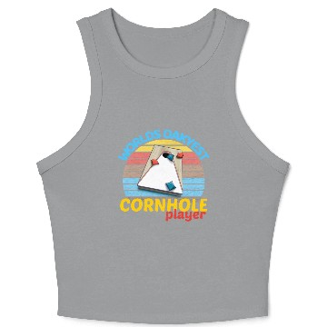 Discover worlds oakyest cornhole player two Crop Tank Top