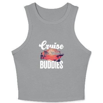 Discover Cruise Ship Vacation Friends Girl Crop Tank Top