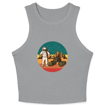 Discover Astronaut on Mars Crop Tank Top