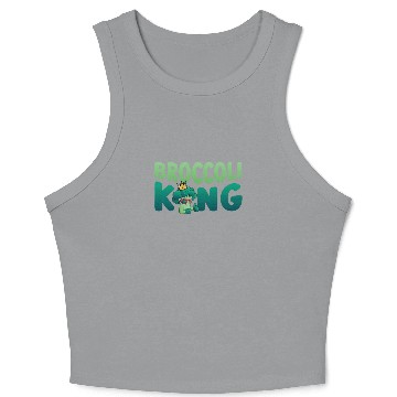 Discover Broccoli King Vegetarian Vegetable Veggies Vegan Crop Tank Top