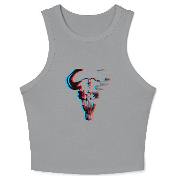 Discover Buffalo skull Crop Tank Top
