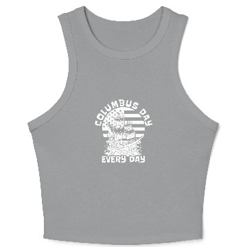 Discover Columbus Day 1492 Crop Tank Top