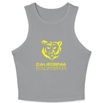 Discover California bear Crop Tank Top