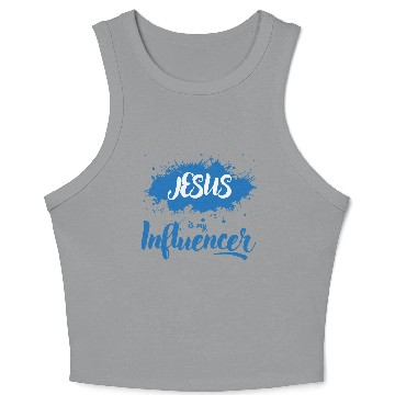Discover JESUS is my Influencer blue light Crop Tank Top