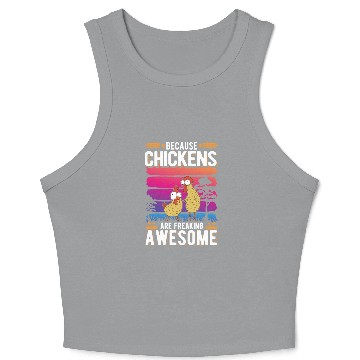 Discover Chickens Farmer Chicken Coop Crop Tank Top