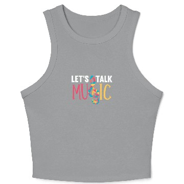 Discover Music Teacher Music Key Crop Tank Top