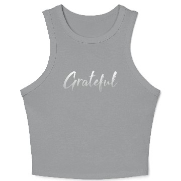 Discover Grateful - Silver FINAL 1 Crop Tank Top