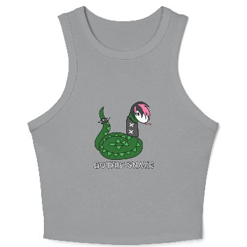 Discover Gothic Snake Gift for Snake Owners Crop Tank Top