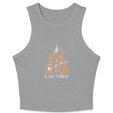 Discover Saint Bernard Christmas Dog breed Christmas Tree Crop Tank Top