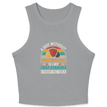 Discover Video Game Lover Funny Gamer Crop Tank Top