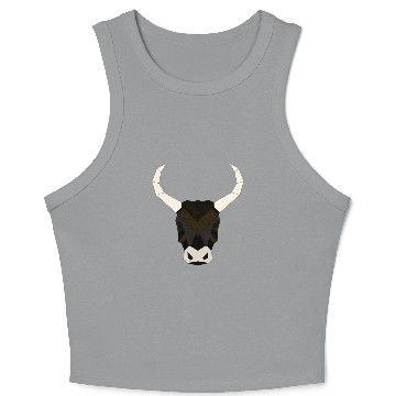 Discover bull geometric Crop Tank Top
