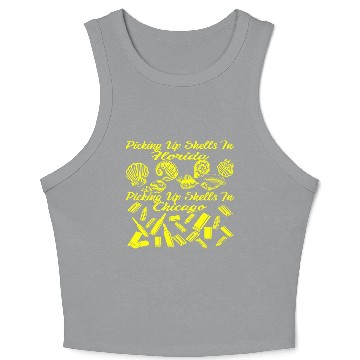 Discover Picking Up Shells In Florida Vs Chicago © Crop Tank Top