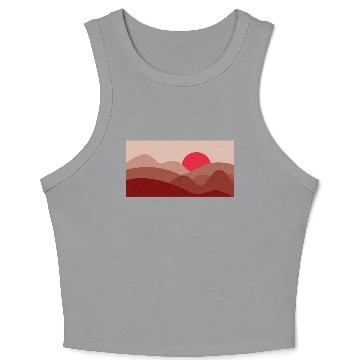 Discover Minimalist Sun Garnet Red Crop Tank Top