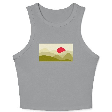 Discover Minimalist Sun Olive Green Crop Tank Top