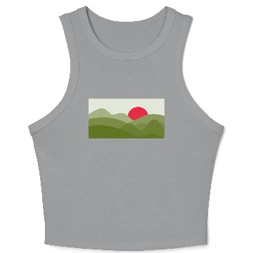 Discover Minimalist Sun Pickle Green Crop Tank Top