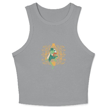 Discover Classy Royalty Prince Toad Frog Amphibian Crop Tank Top