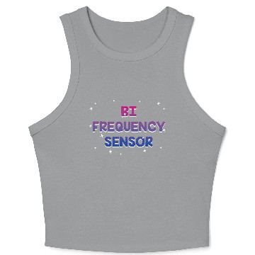 Discover Bi Frequency Sensor Bisexual Pun Bi Pride Joke Crop Tank Top