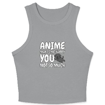 Discover Great Dane Anime Makes Me Happy Crop Tank Top