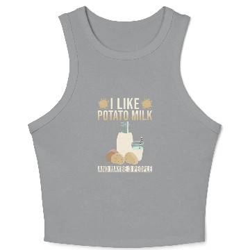Discover Potato Milk Saying Crop Tank Top
