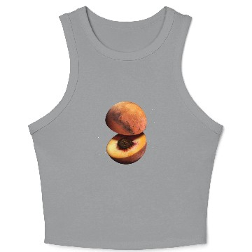 Discover Funny Peach Mars Planet Crop Tank Top