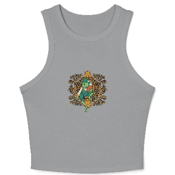 Discover Classy Royalty Prince Toad Frog Amphibian Crop Tank Top