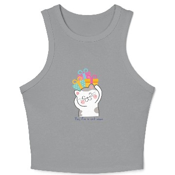 Discover Modern Cat Mom Crop Tank Top