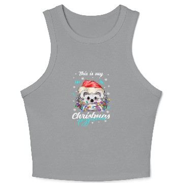 Discover Winter Christmas Pyjama Hedgehog Crop Tank Top