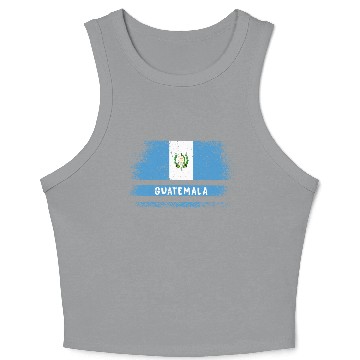 Discover Guatemala flag Crop Tank Top