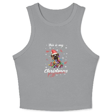 Discover Winter Christmas Pyjama Boxer Crop Tank Top