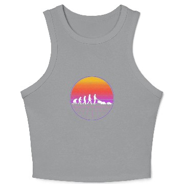Discover Robotic Lawnmower Evolution Retro Crop Tank Top