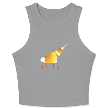 Discover UNICORN Funny Candy Corn Halloween Crop Tank Top
