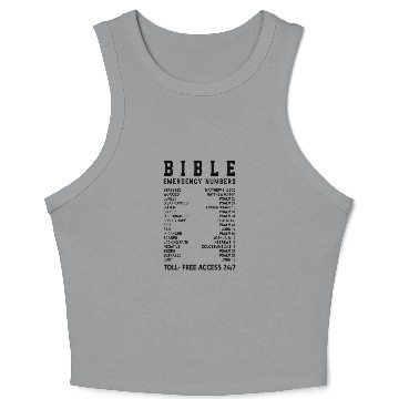 Discover Bible Emergency Number Funny Phone Call Gift Crop Tank Top