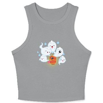 Discover Cute Japanese Ghost, Halloween Crop Tank Top