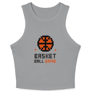 Discover Basketball Game Funny Logo Crop Tank Top