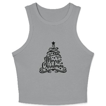 Discover Merry Christmas Crop Tank Top