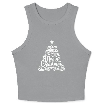 Discover Merry Christmas Crop Tank Top