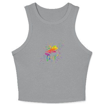 Discover Piano, Pianist Crop Tank Top