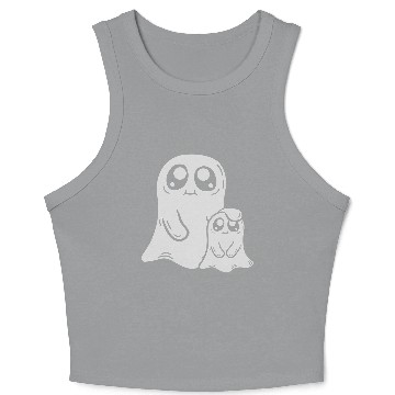 Discover dad child ghost comic Crop Tank Top
