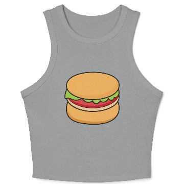 Discover very cute delicious burgers Crop Tank Top