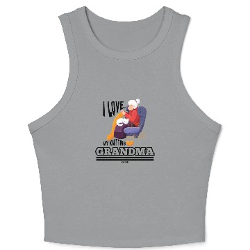 Discover I Love My Grandma Crop Tank Top
