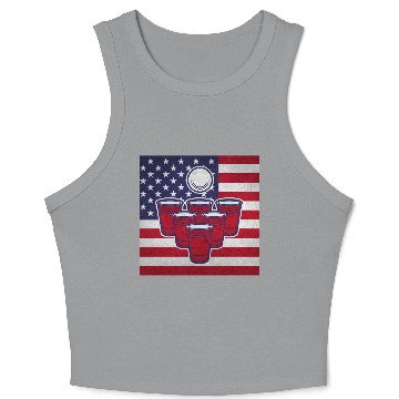 Discover Beer Pong Crop Tank Top