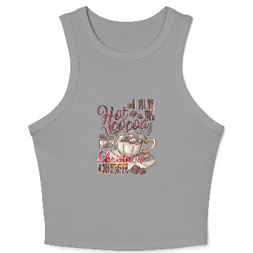 Discover I Run on Hot Cocoa Christmas Cheer Crop Tank Top