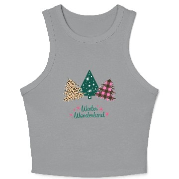Discover Winter Wonderland - Christmas Trees! Crop Tank Top