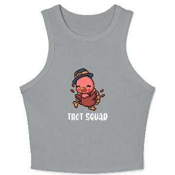 Discover Thanksgiving Running Turkey Trot Squad Crop Tank Top