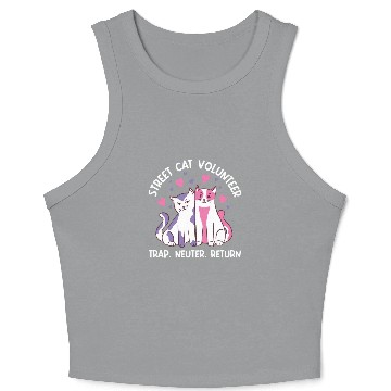 Discover streetcat volunteer, trap neuter return, cat help Crop Tank Top