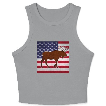 Discover Moose Elk Crop Tank Top